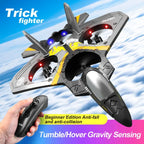 4DRC V17 RC Airplane – 2.4GHz 6‑Channel EPP Remote Control Plane with 4 Motors, Stunt Rolls & LED Lights