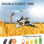 4DRC V17 RC Airplane – 2.4GHz 6‑Channel EPP Remote Control Plane with 4 Motors, Stunt Rolls & LED Lights