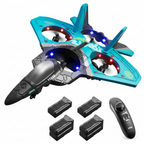 4DRC RC Airplane - Blue +4 Batteries