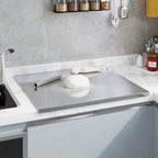 304 Stainless Steel Cutting Board with Lip | Anti-Slip | Dishwasher Safe | 3 Sizes + Z-Shape