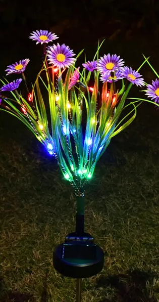 Solar Garden Lights – LED Flower Stake Lamp for Outdoor Yard & Patio Décor (Waterproof)