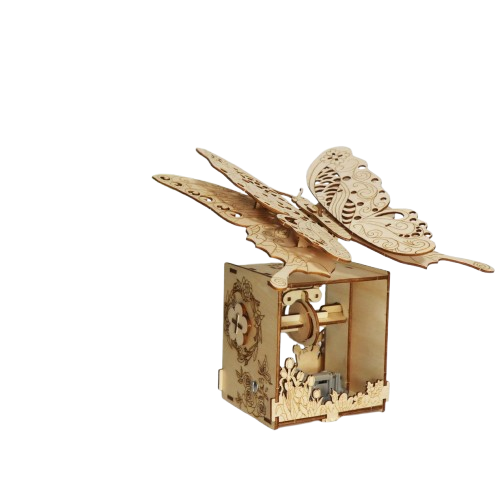 Handcrafted 3D Wooden Butterfly Music Box Puzzle - You Are My Sunshine, Perfect for Holidays, Birthdays & Special Occasions