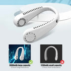 Bladeless Neck Fan with Screen Display, 5 Speeds & USB-Powered Cooling