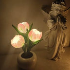 Tulip Lamp – LED Flower Table Lamp with Vase | USB Powered Ambient Light