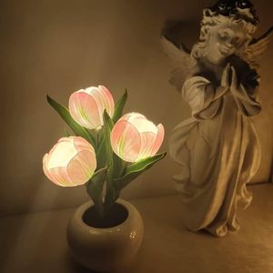 Tulip Lamp – LED Flower Table Lamp with Vase | USB Powered Ambient Light