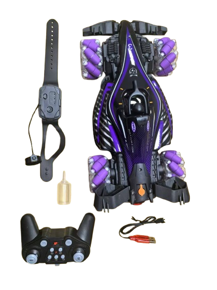 Remote control toy car F1 racing style, with music and light, the tail can be spray.