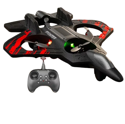 Remote Control Airplane Drone – Foam RC Jet with Stable Hovering, 360° Flips & LED Lights | Indoor/Outdoor Beginner Flying Toy (Ages 8+)