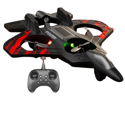 Remote Control Airplane Drone – Foam RC Jet with Stable Hovering, 360° Flips & LED Lights | Indoor/Outdoor Beginner Flying Toy (Ages 8+)