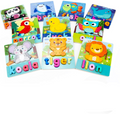 10‑Pack Wooden Toddler Puzzles – Montessori Animal Spelling & Early Learning Set for Ages 2–4