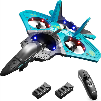 4DRC V17 RC airplane with LED lights and 4‑motor design