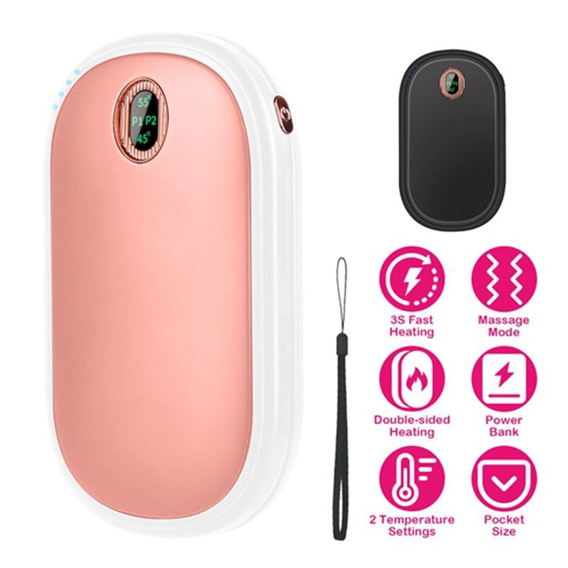 hand warmer with adjustable heat levels 45 and 55 degrees