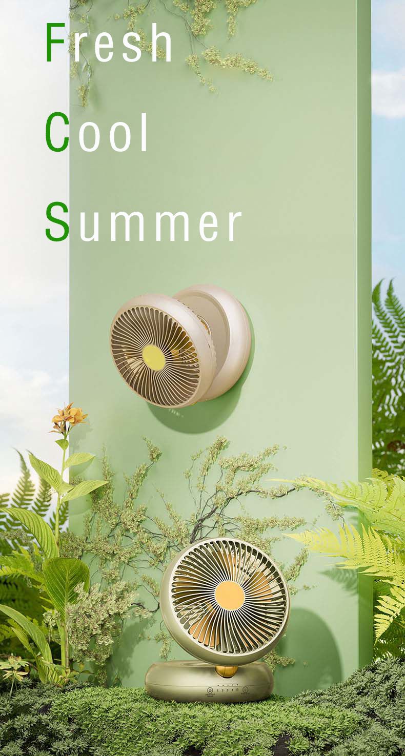 compact foldable fan designed for travel camping and outdoor use