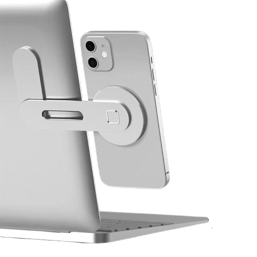 Magnetic Phone Holder for MacBook, Laptops & Tesla – Foldable Side Mount Extension Stand