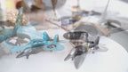 4DRC V17 RC Airplane – 2.4GHz 6‑Channel EPP Remote Control Plane with 4 Motors, Stunt Rolls & LED Lights